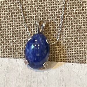 Vintage Speidel Sterling and Lapis Necklace